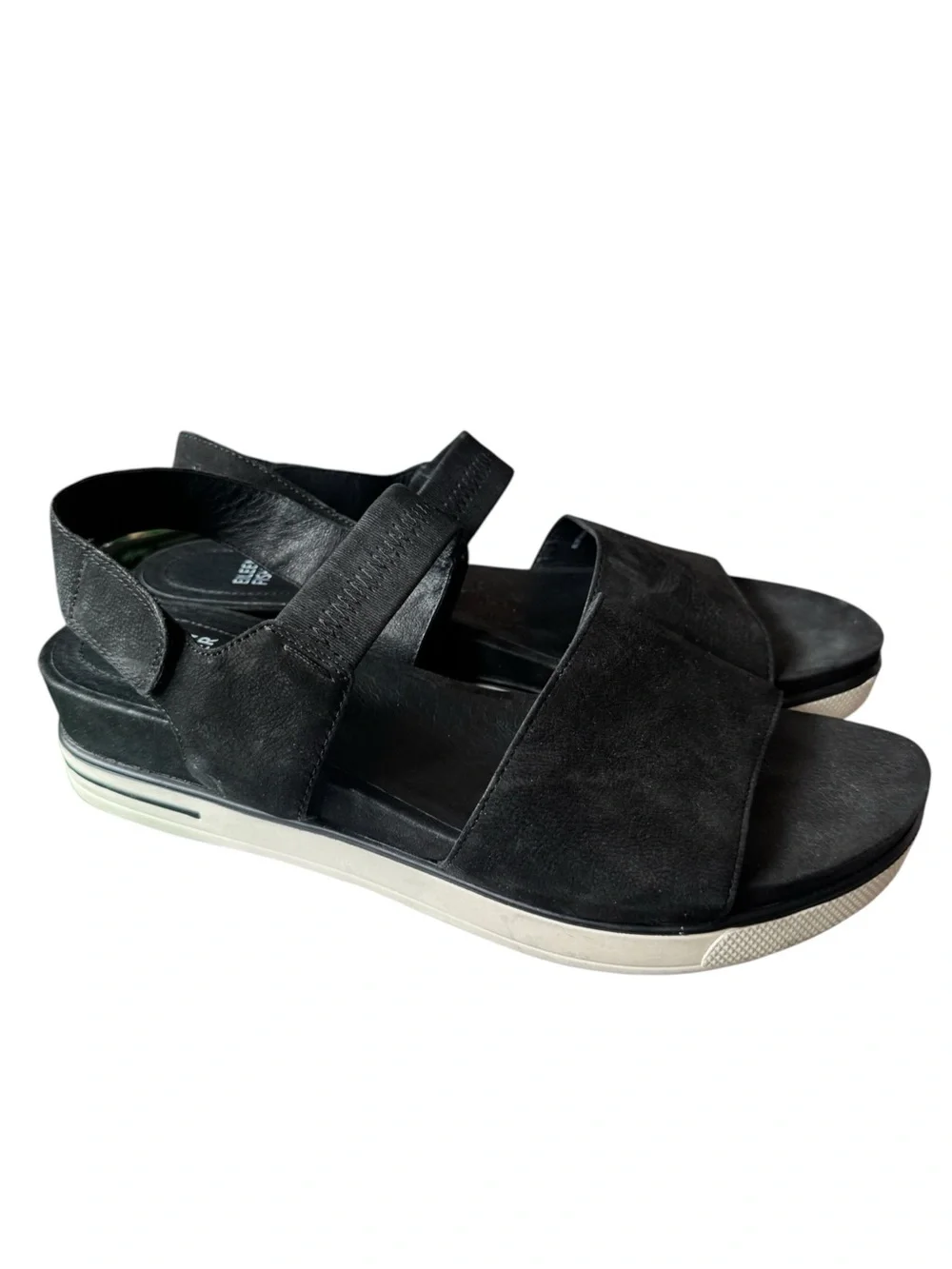 Eileen Fisher Black Suede Somer Sport Sandal, Size 10